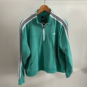 Women’s Adidas cropped quarter zip pull over size XL